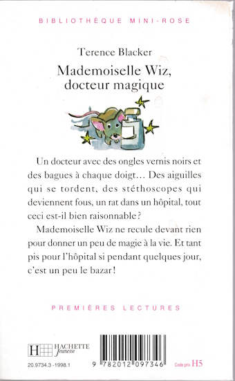 Dos de couverture Mademoiselle Wiz, docteur magique