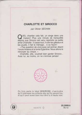 Dos de couverture Charlotte et Sirocco