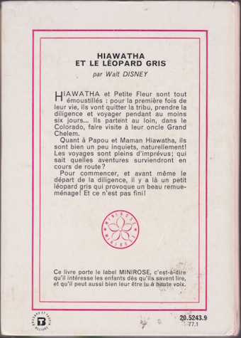 Dos de couverture Hiawatha et le léopard gris