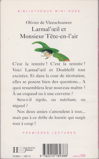 Dos de couverture Larmal&rsquo;œil et Monsieur Tête-en-l&rsquo;air