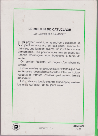 Dos de couverture Le moulin de Catuclade