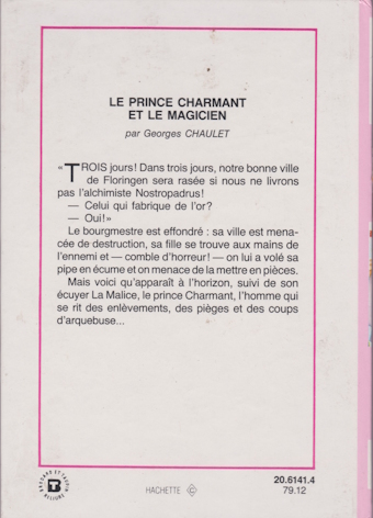 Dos de couverture Le Prince Charmant et le magicien