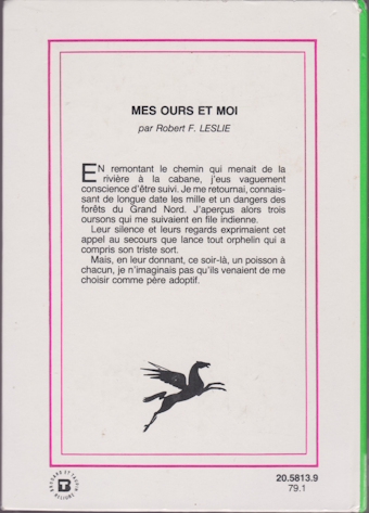 Dos de couverture Mes ours et moi