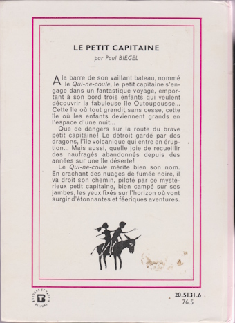 Dos de couverture Le petit capitaine