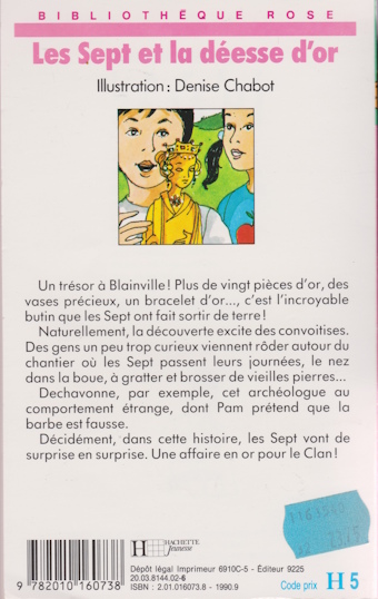 Dos de couverture Les Sept et la déesse d’or Dos de couverture Les Sept et la déesse d’or